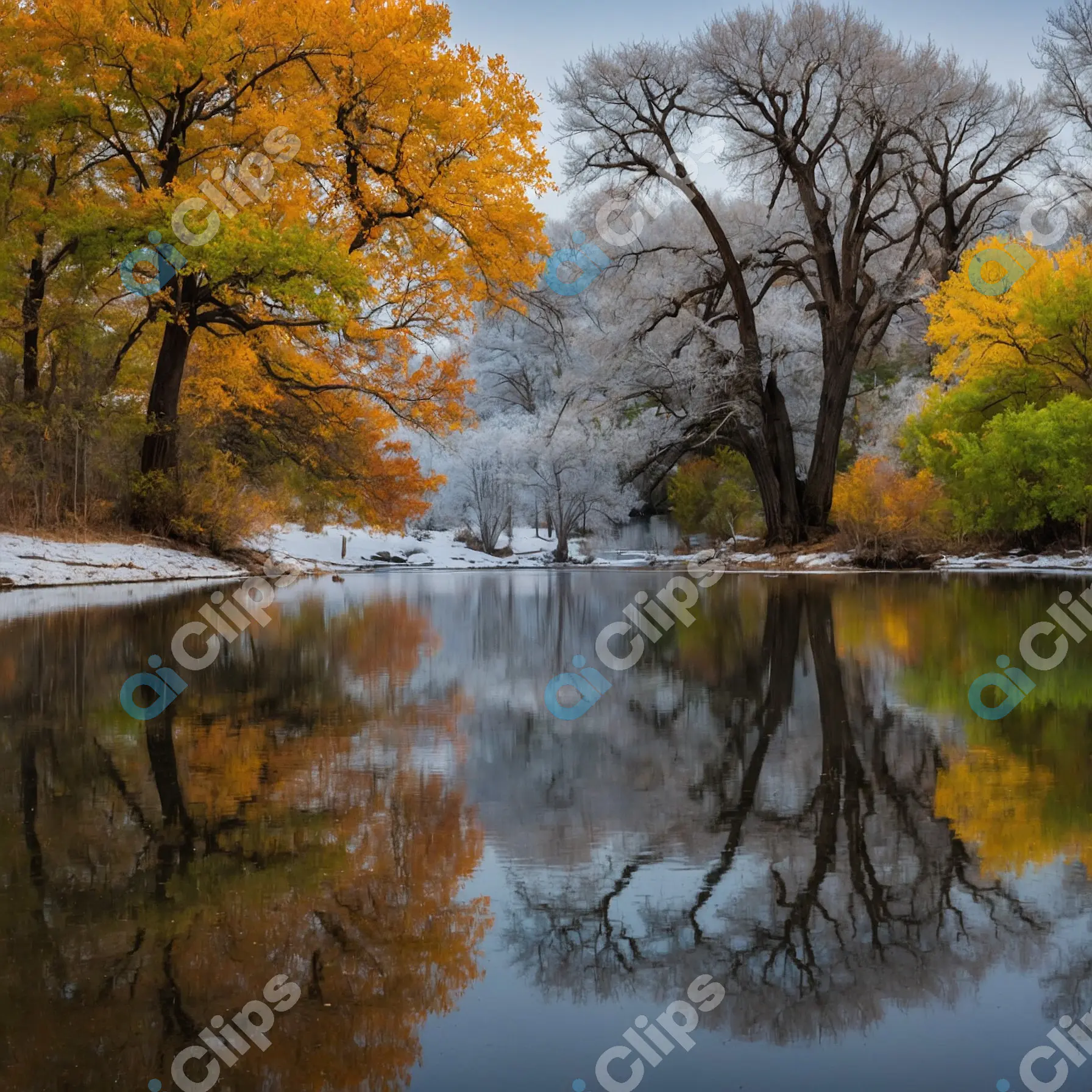 Autumn Reflections by the Lake