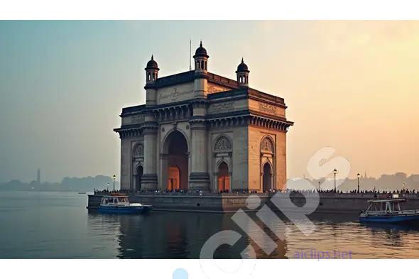 The Gateway of India at Dusk with Reflections on the Water