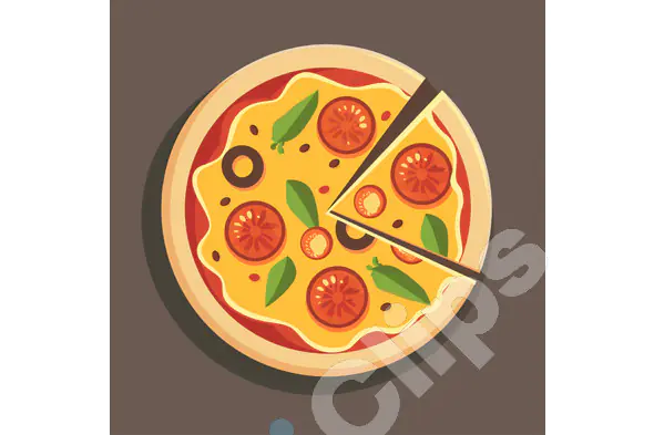 Margherita Pizza Illustration