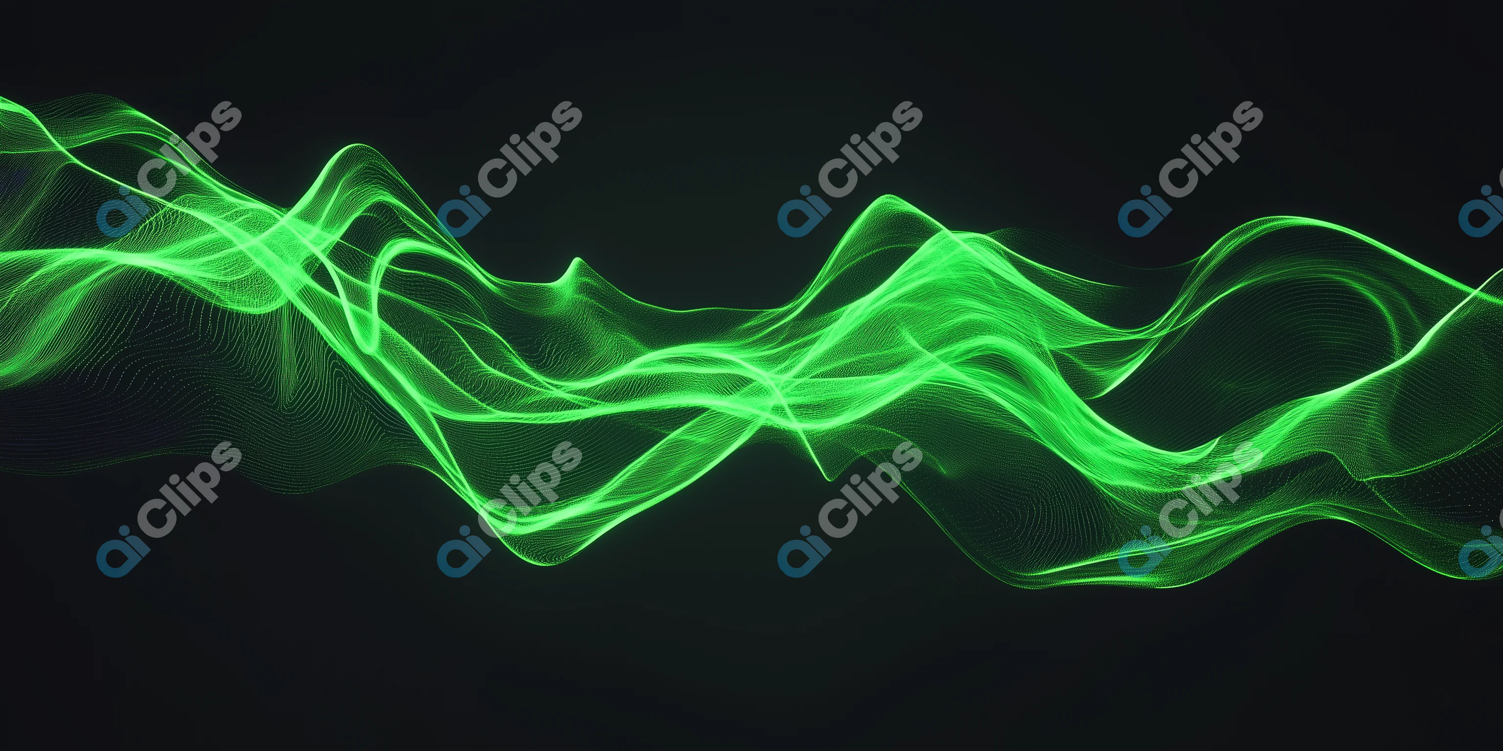 Neon Green Wave Pattern