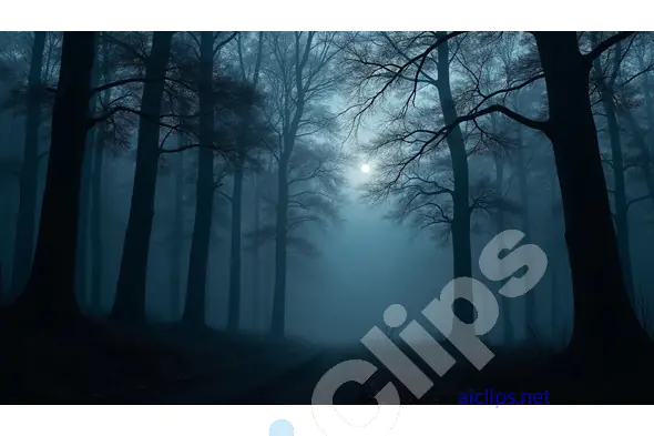 Enigmatic Moonlit Forest Path