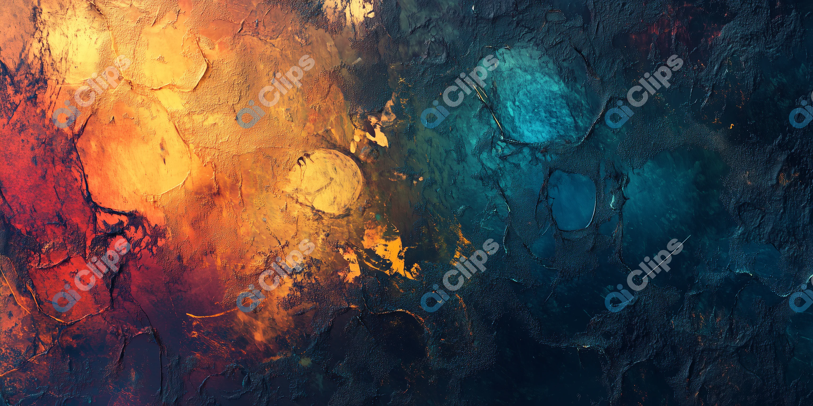 Fiery Blue and Orange Texture