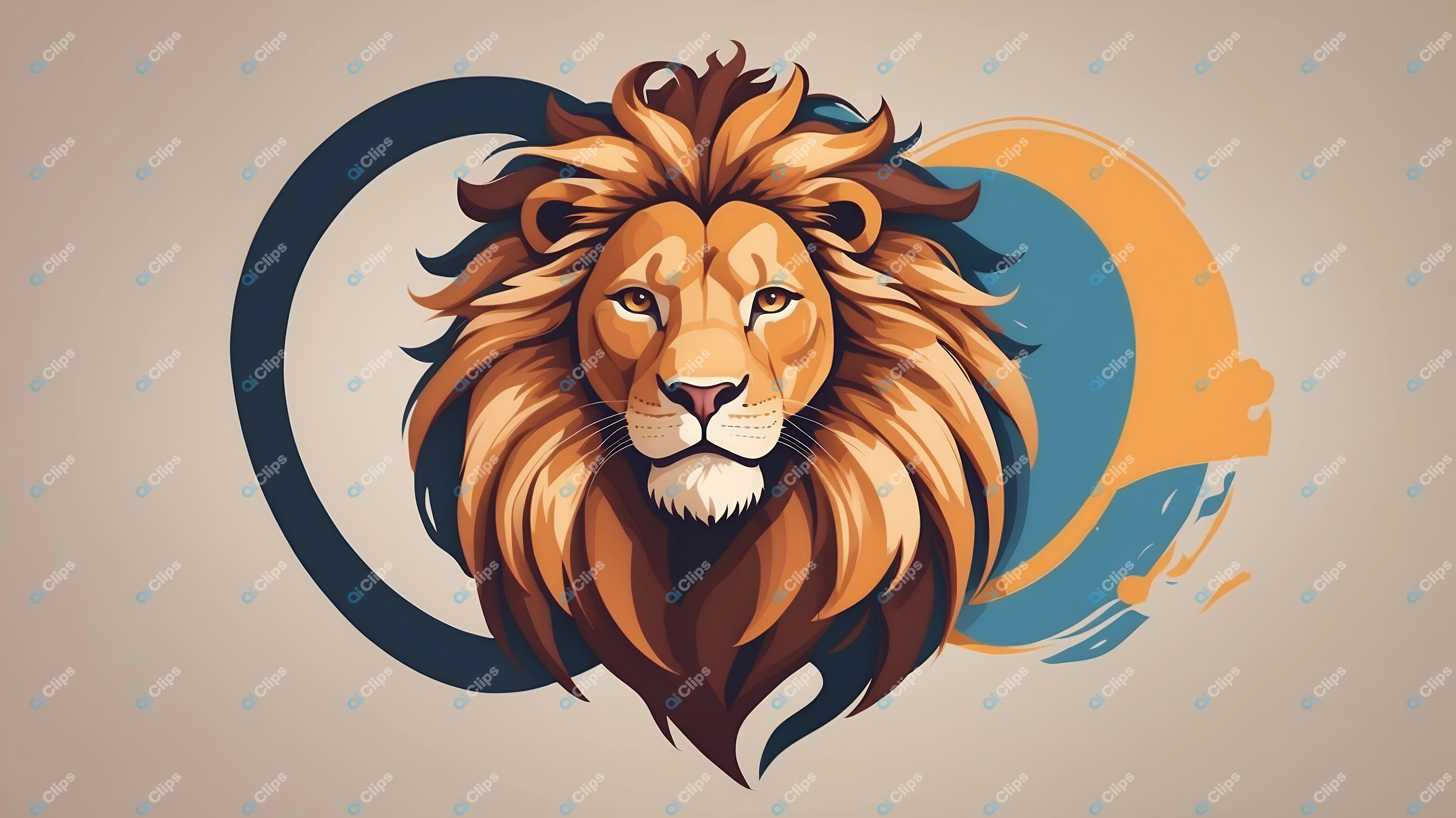 Abstract Lion Art
