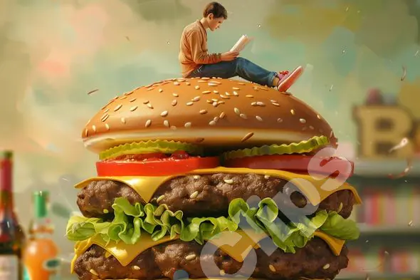 Giant Cheeseburger with Reader