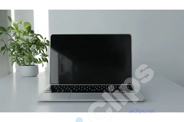 Minimalist Laptop Workspace