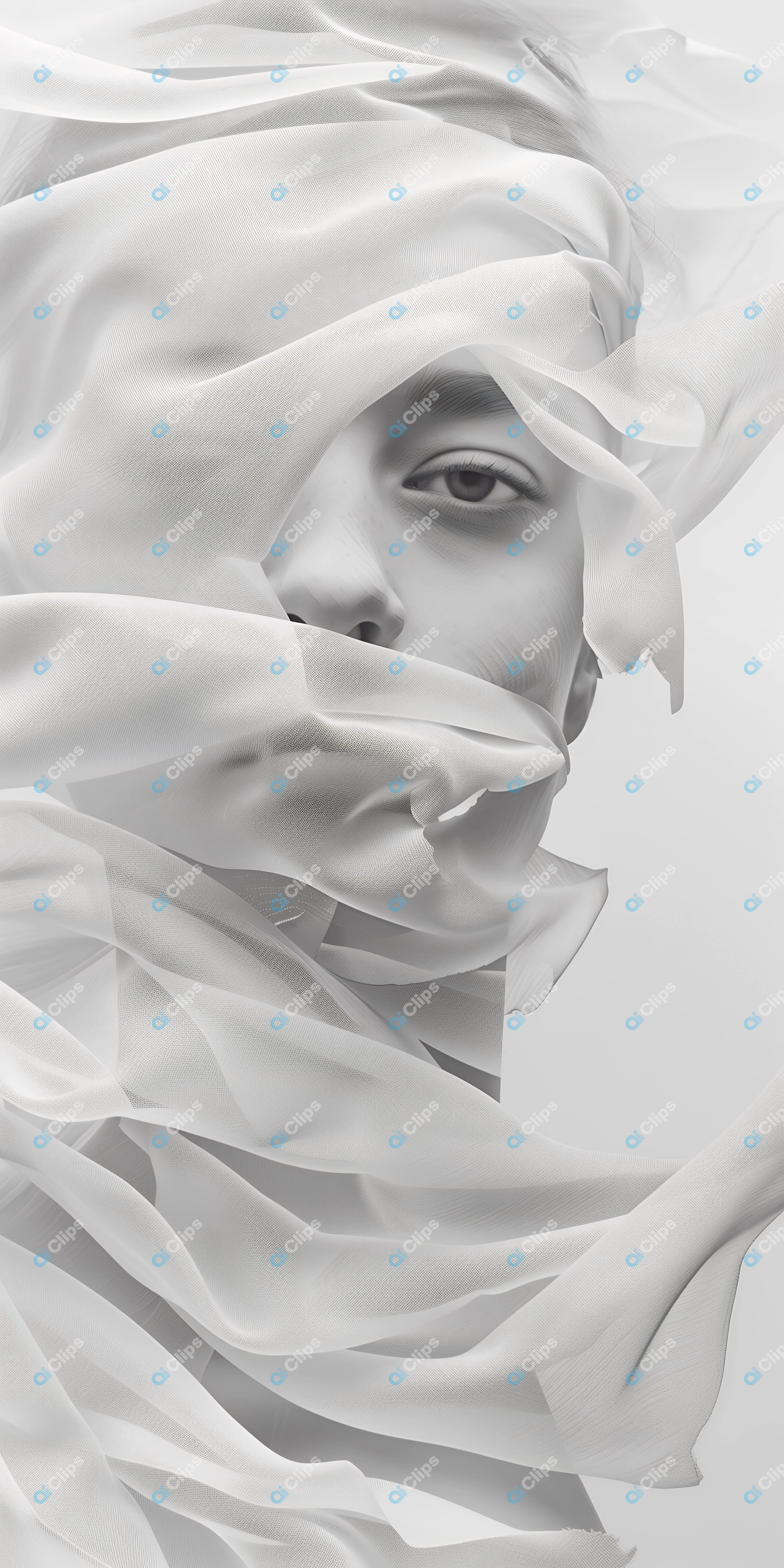 Ethereal Veiled Portrait