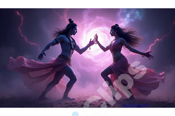 Divine Dance of Shiva and Parvati