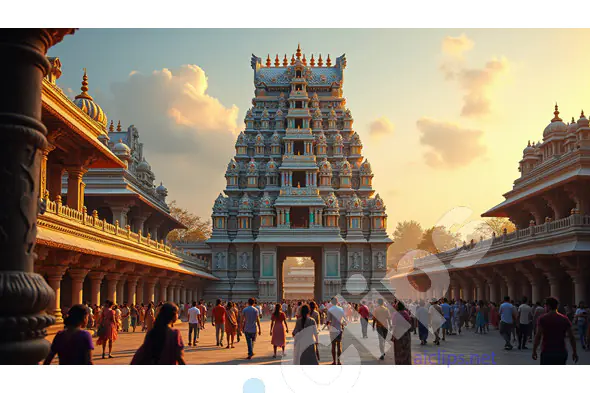 Majestic Indian Temple at Dusk