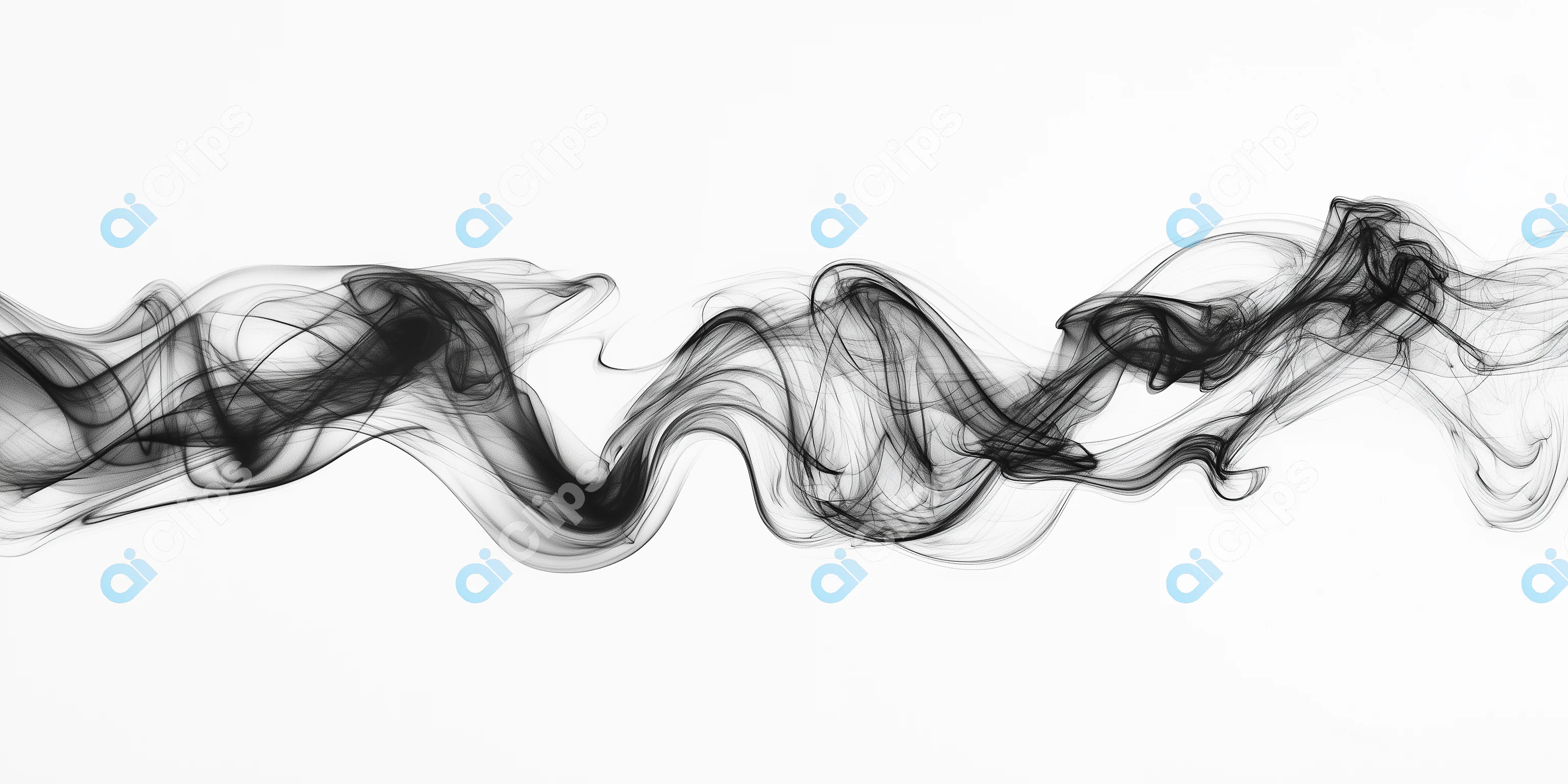 Abstract Black Ink Smoke
