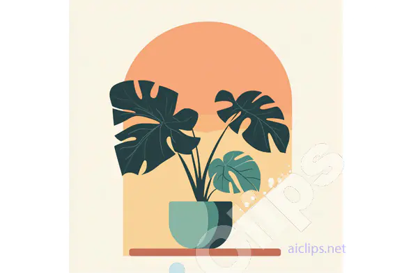 Monstera Plant Illustration