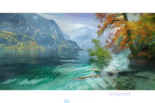 Serene Mountain Lake in Autumn