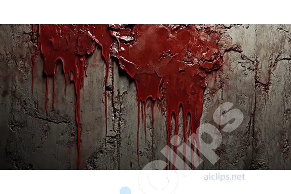 Dark Grunge Wall with Red Drips