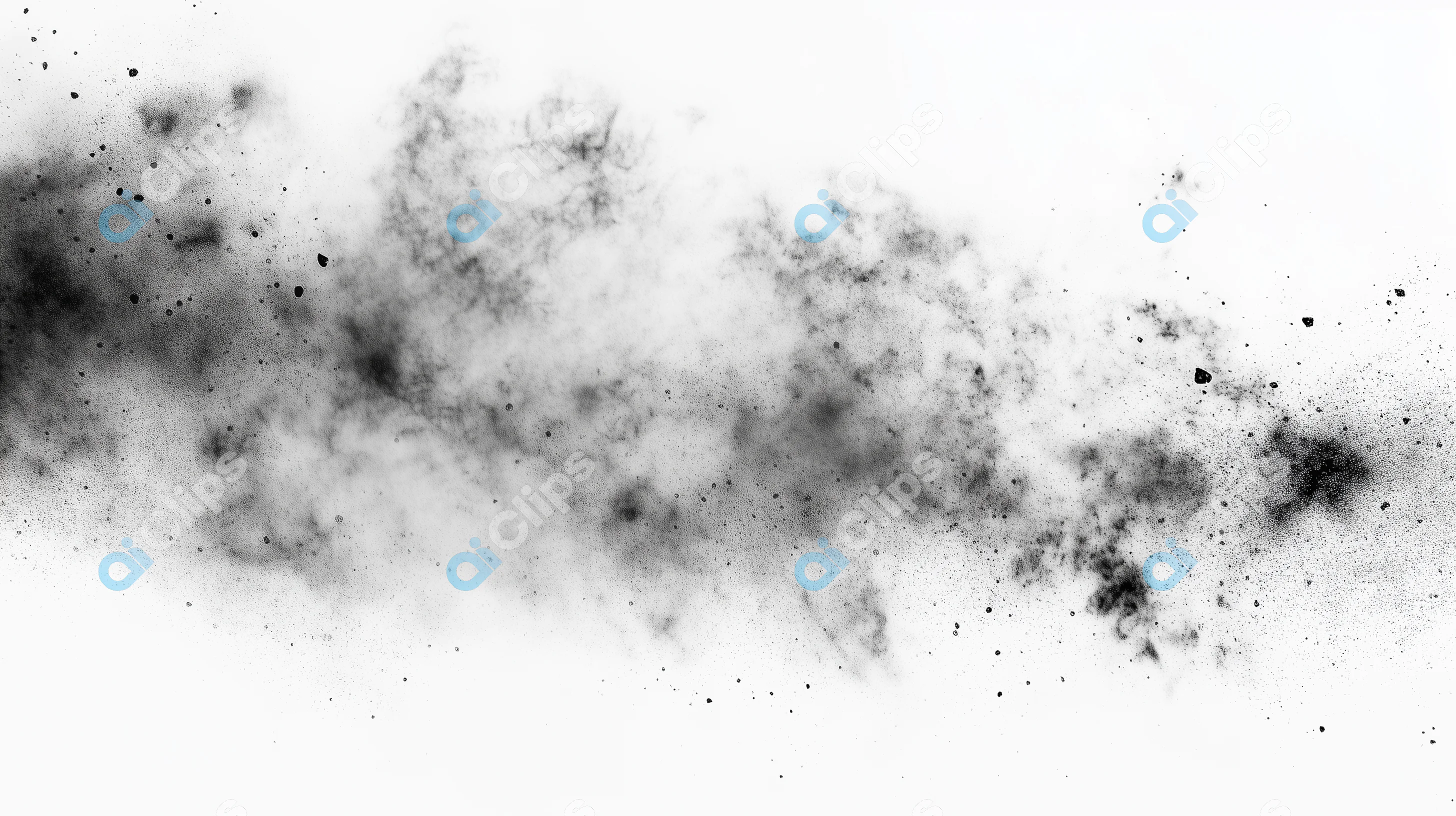 Black Smoke and Dust Explosion Texture