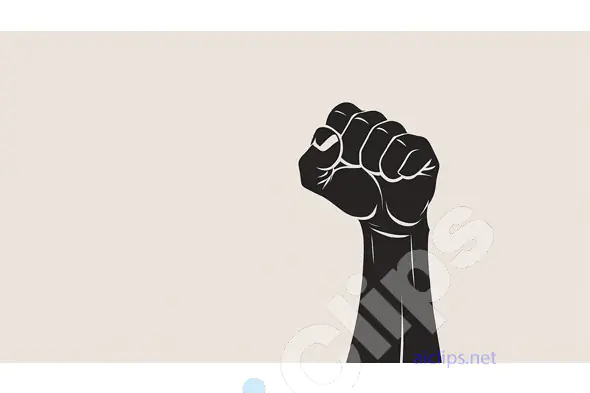 Black Power Fist Illustration