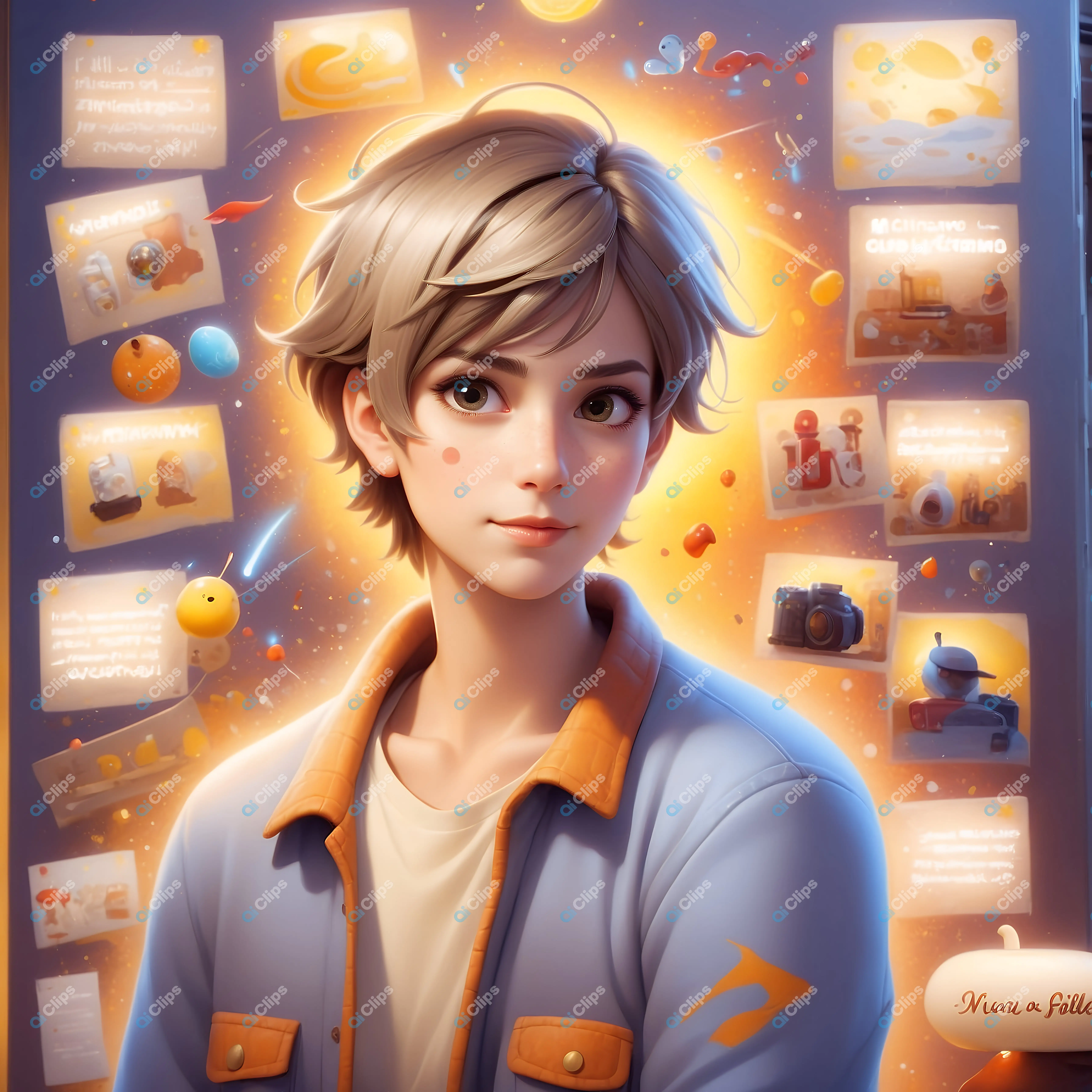 Creative Girl with Short Hair