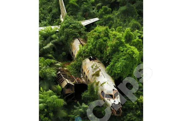 Abandoned Plane in Jungle