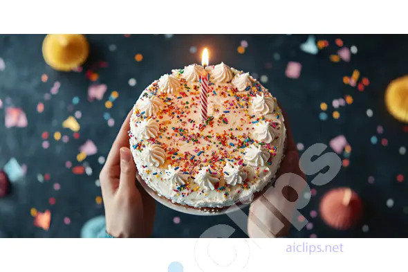 Birthday Cake with Candle