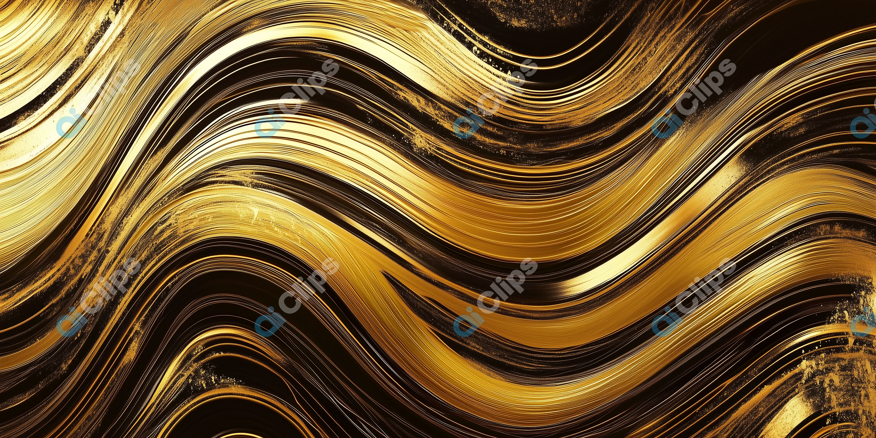 Gold Metallic Wave Texture