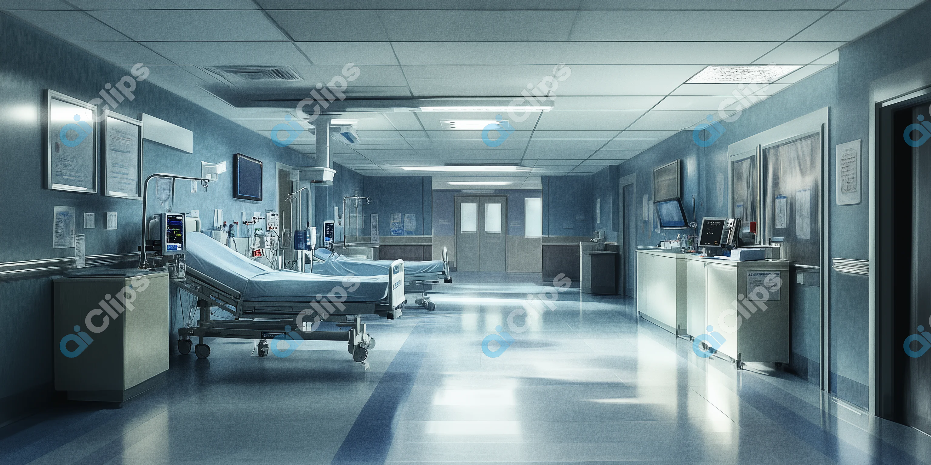 Empty Hospital Ward