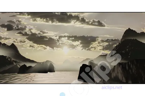 Dramatic Mountain Sunset