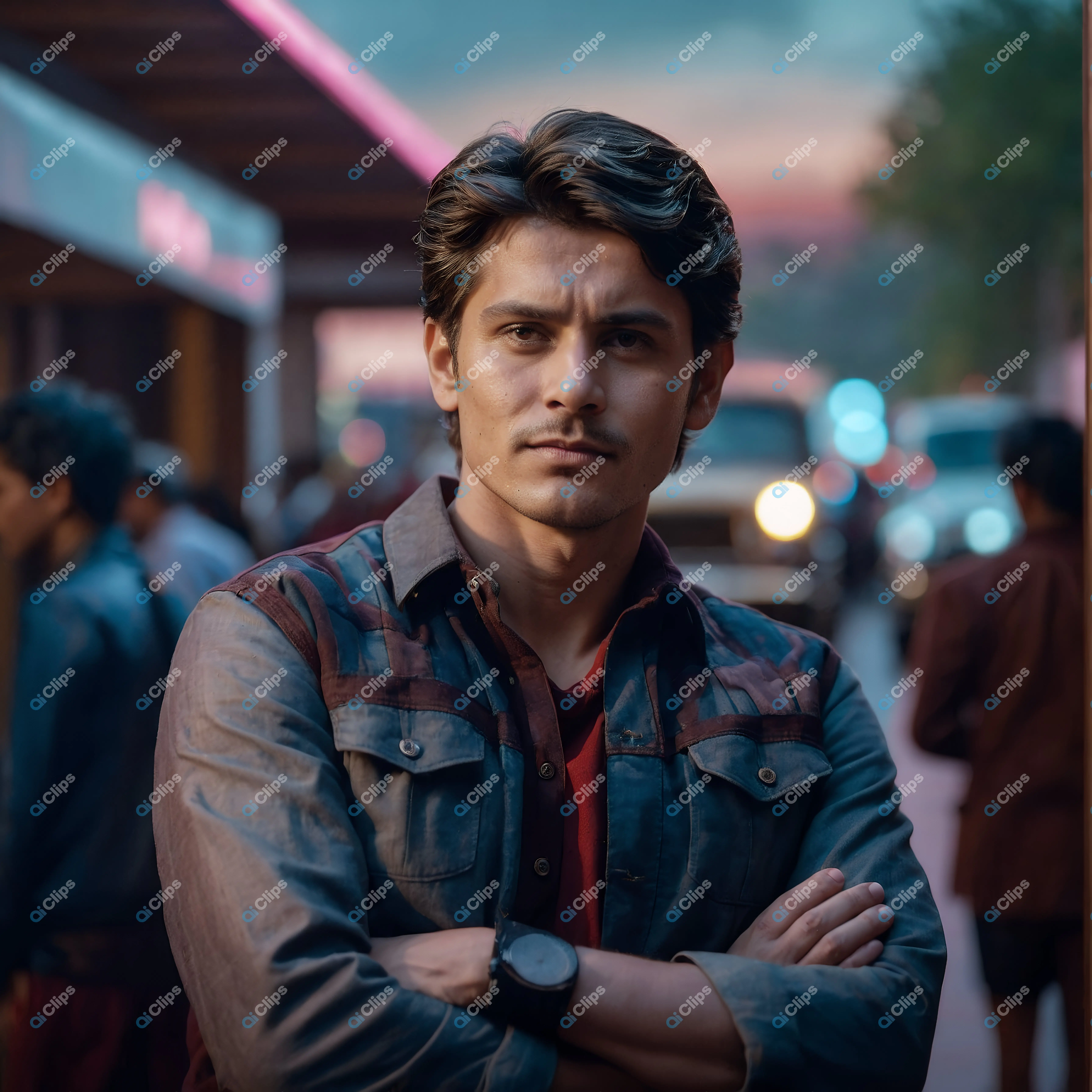 Confident Man in Urban Setting