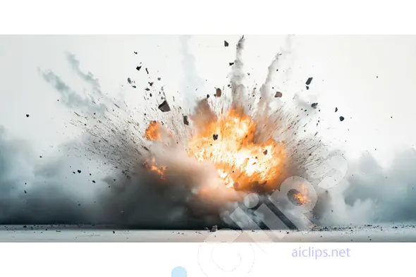Massive Explosion with Debris