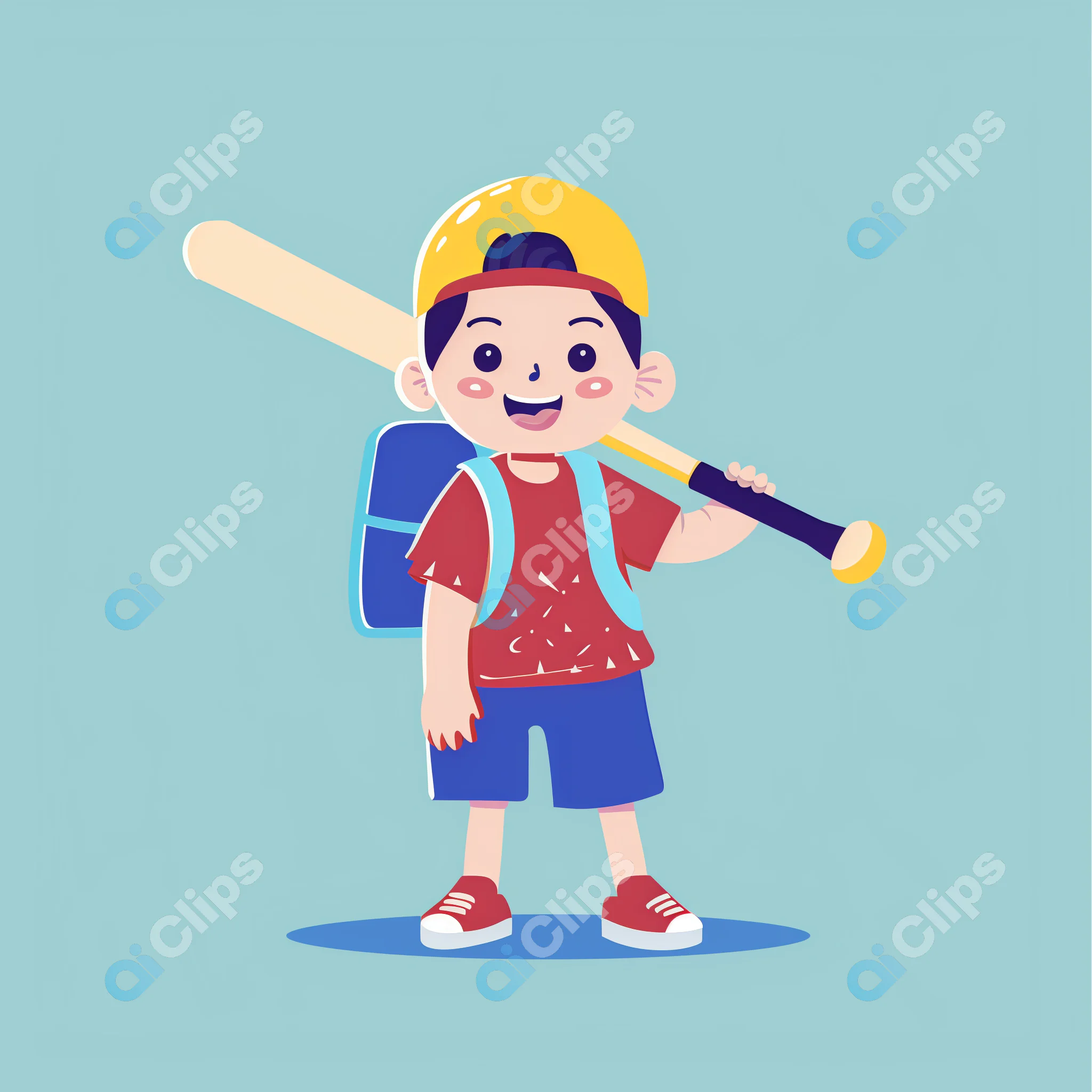 Boy Ready for Baseball
