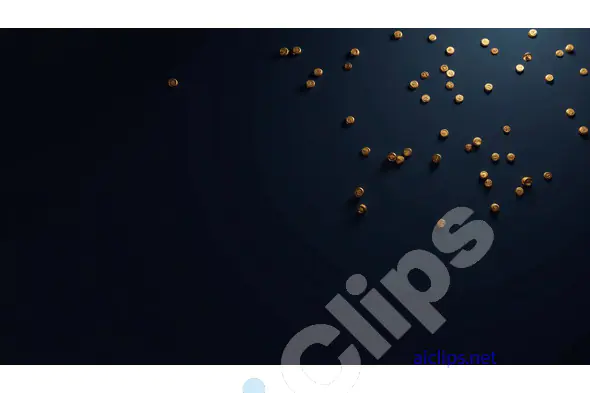 Scattered Golden Coins on Dark Surface