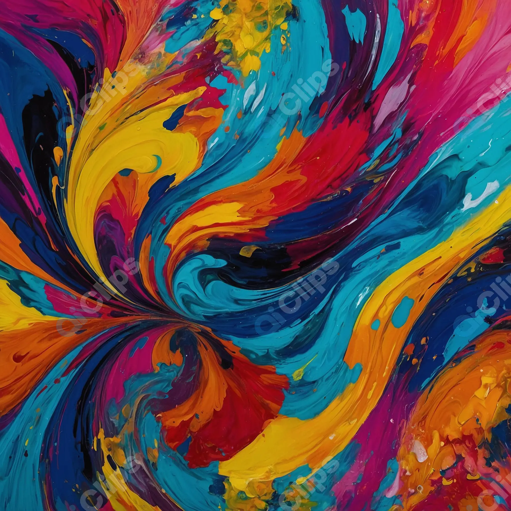 Vibrant Swirl Abstract