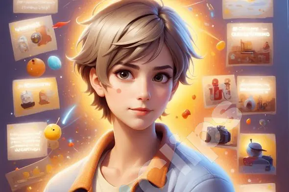 Creative Girl with Short Hair