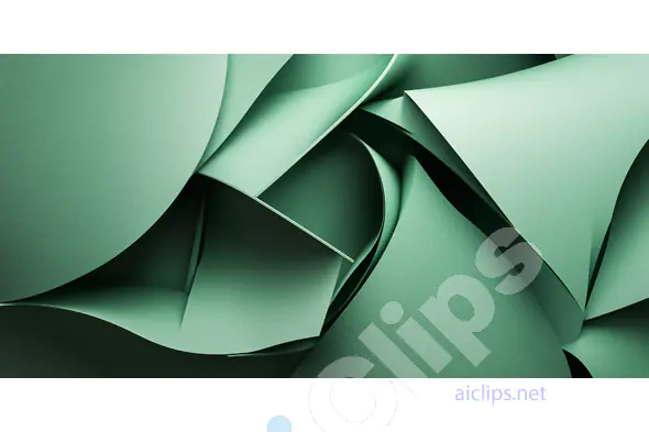 Abstract Green Paper Folds