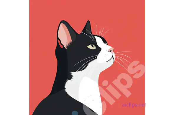 Black and White Cat Portrait