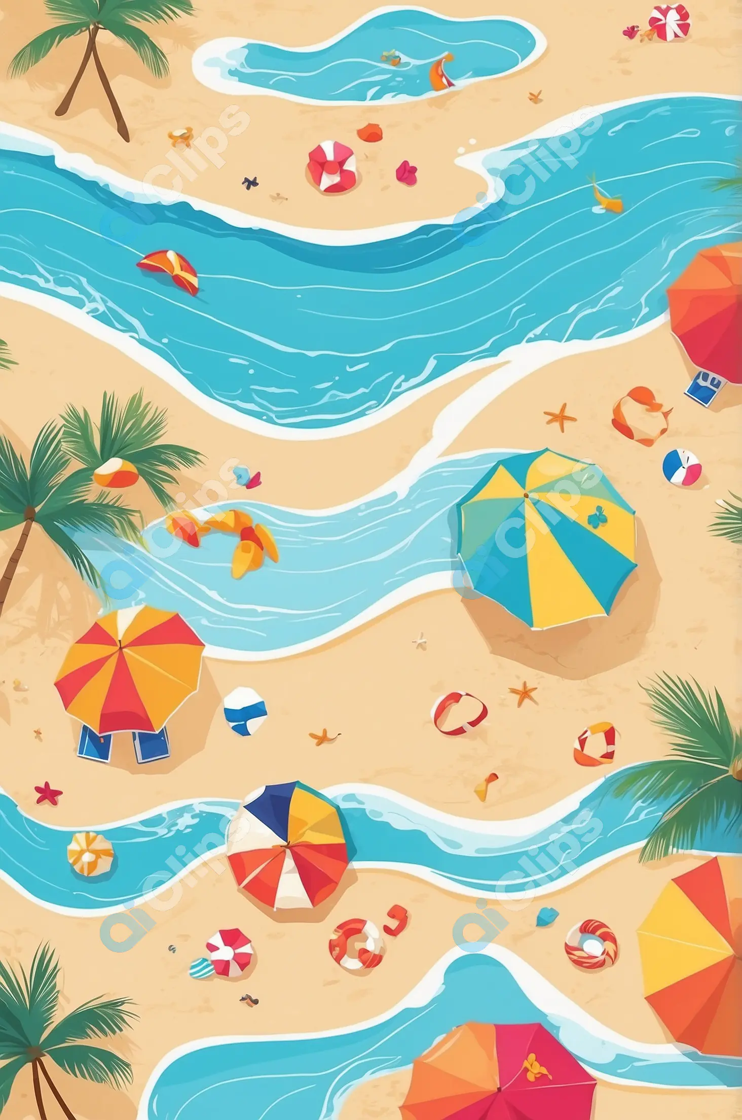 Vibrant Beach Scene