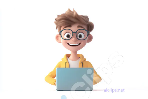 Happy Student with Laptop