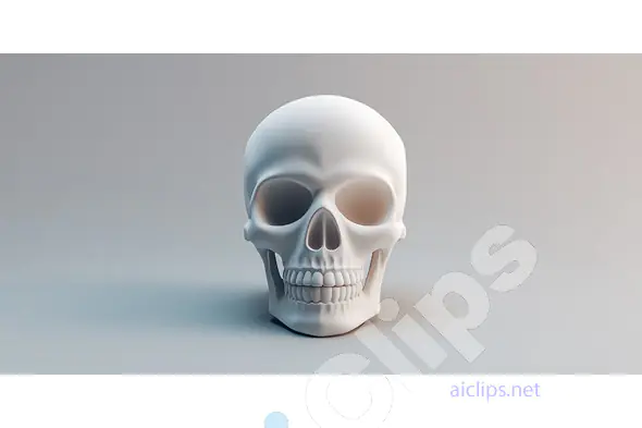 Realistic Cartoon Skull Render