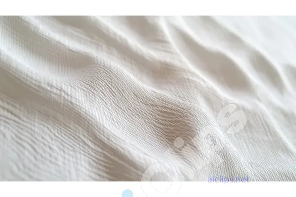 Soft White Fabric with Subtle Waves