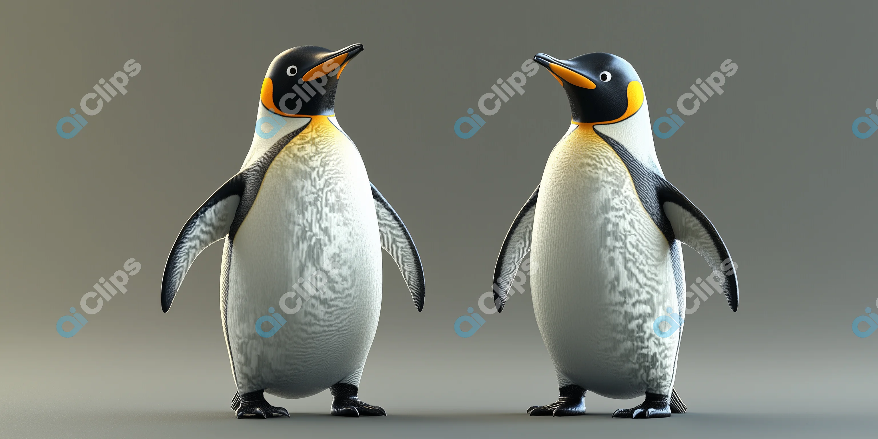 3D Cartoon Penguins