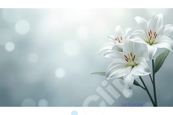 Elegant White Lilies on Soft Bokeh Background