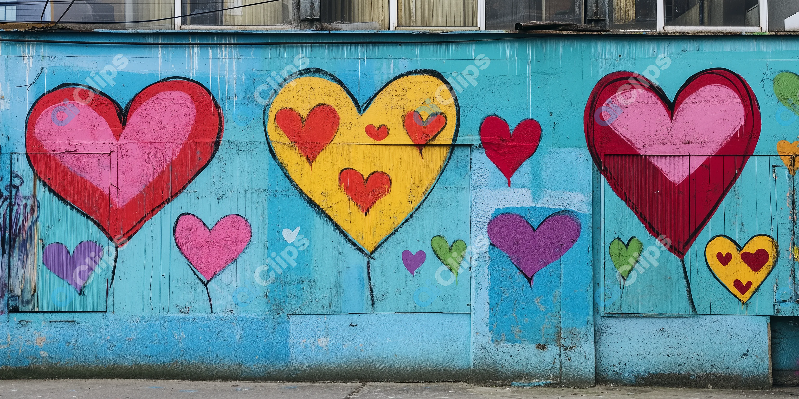 Colorful Heart Street Art