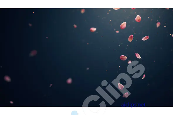 Falling Petals on Dark Background