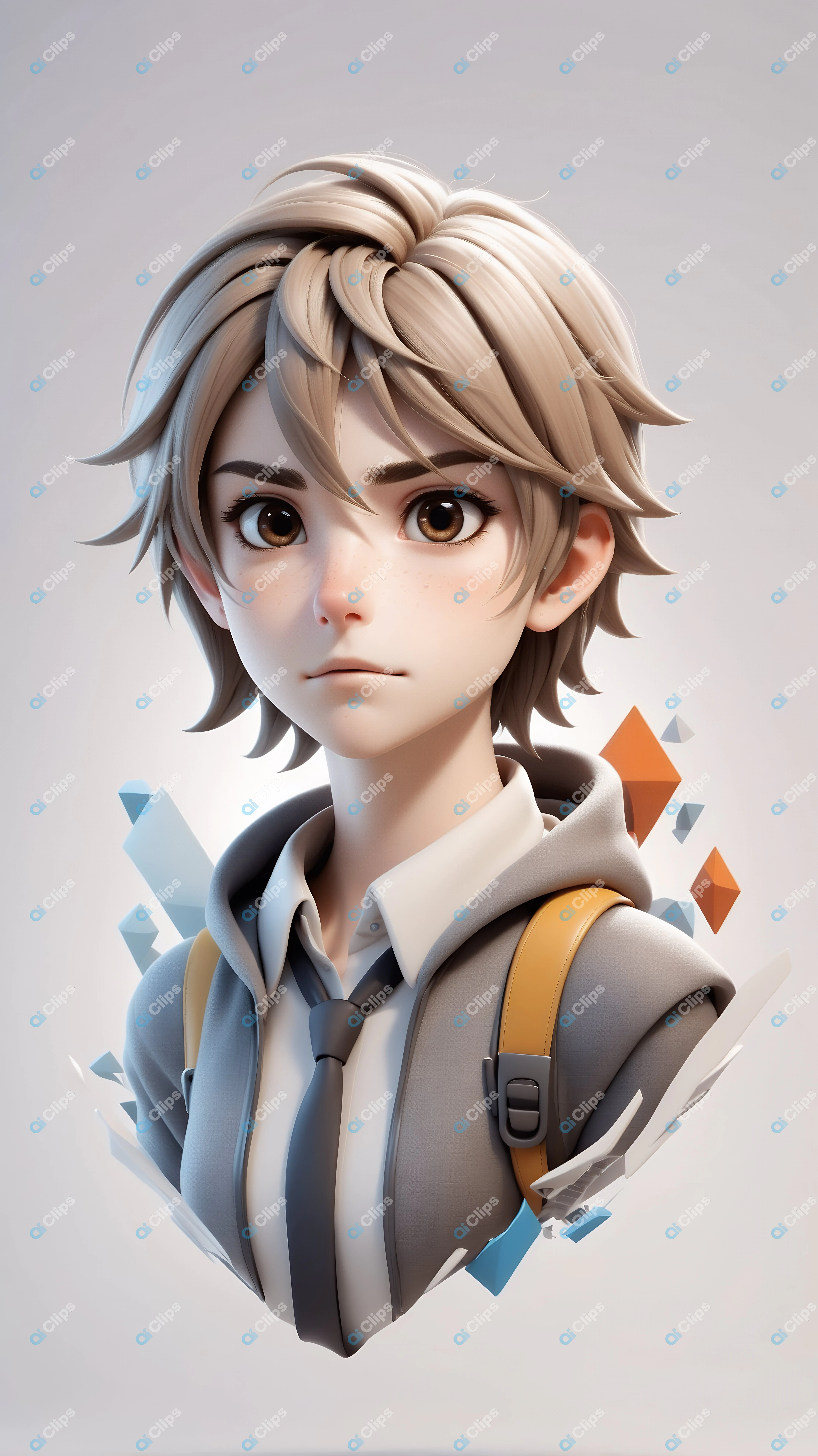 Stylized Schoolboy Portrait