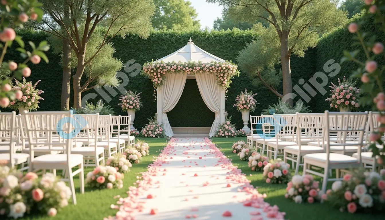 Elegant Outdoor Garden Wedding Setup