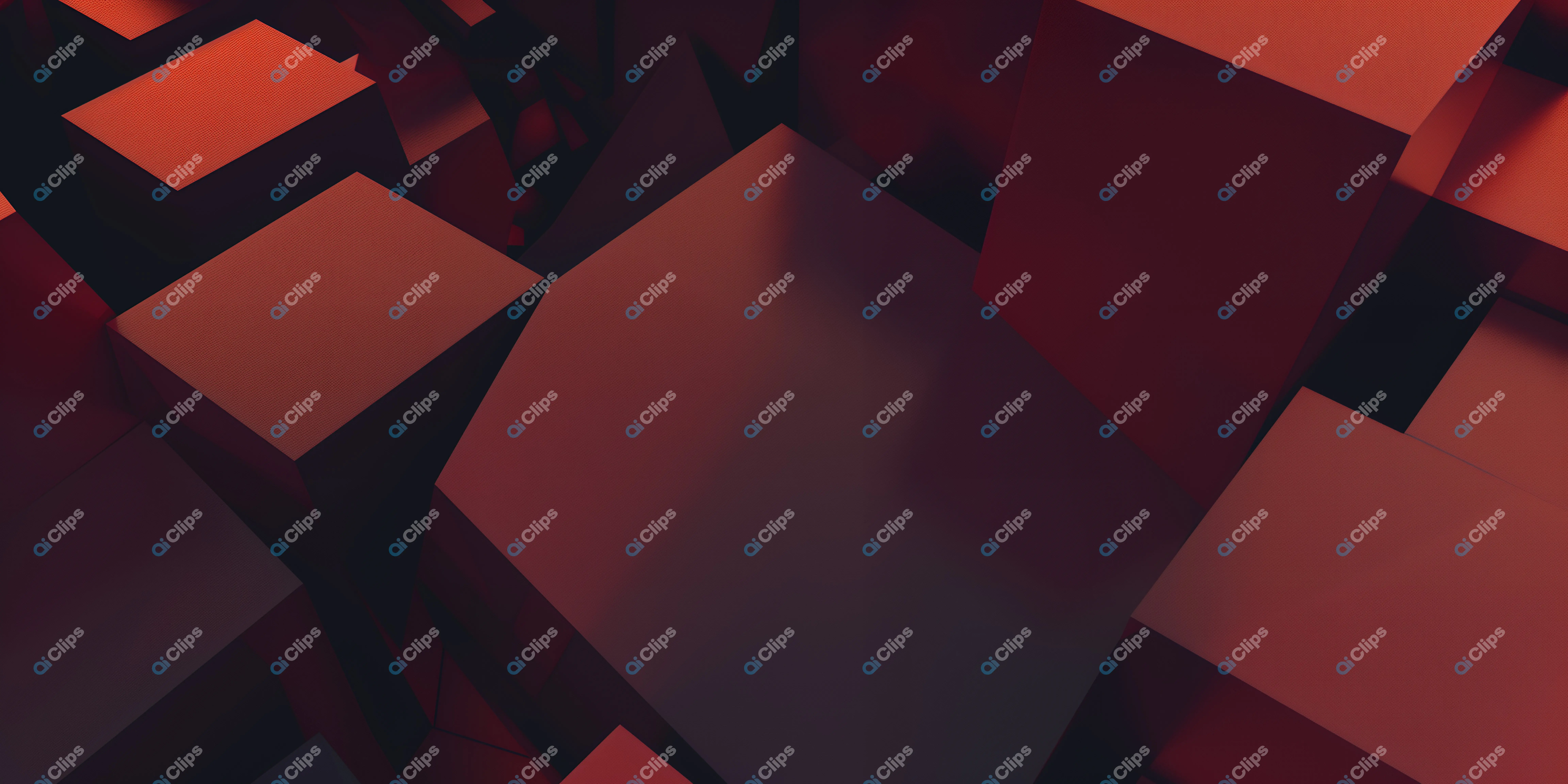 Red Geometric Abstract