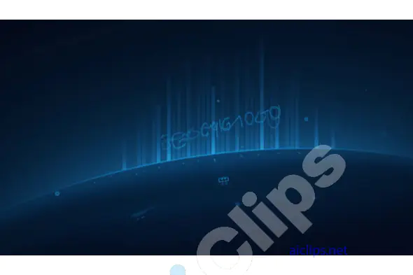 Abstract Bokeh Light Particles on a Blue Background