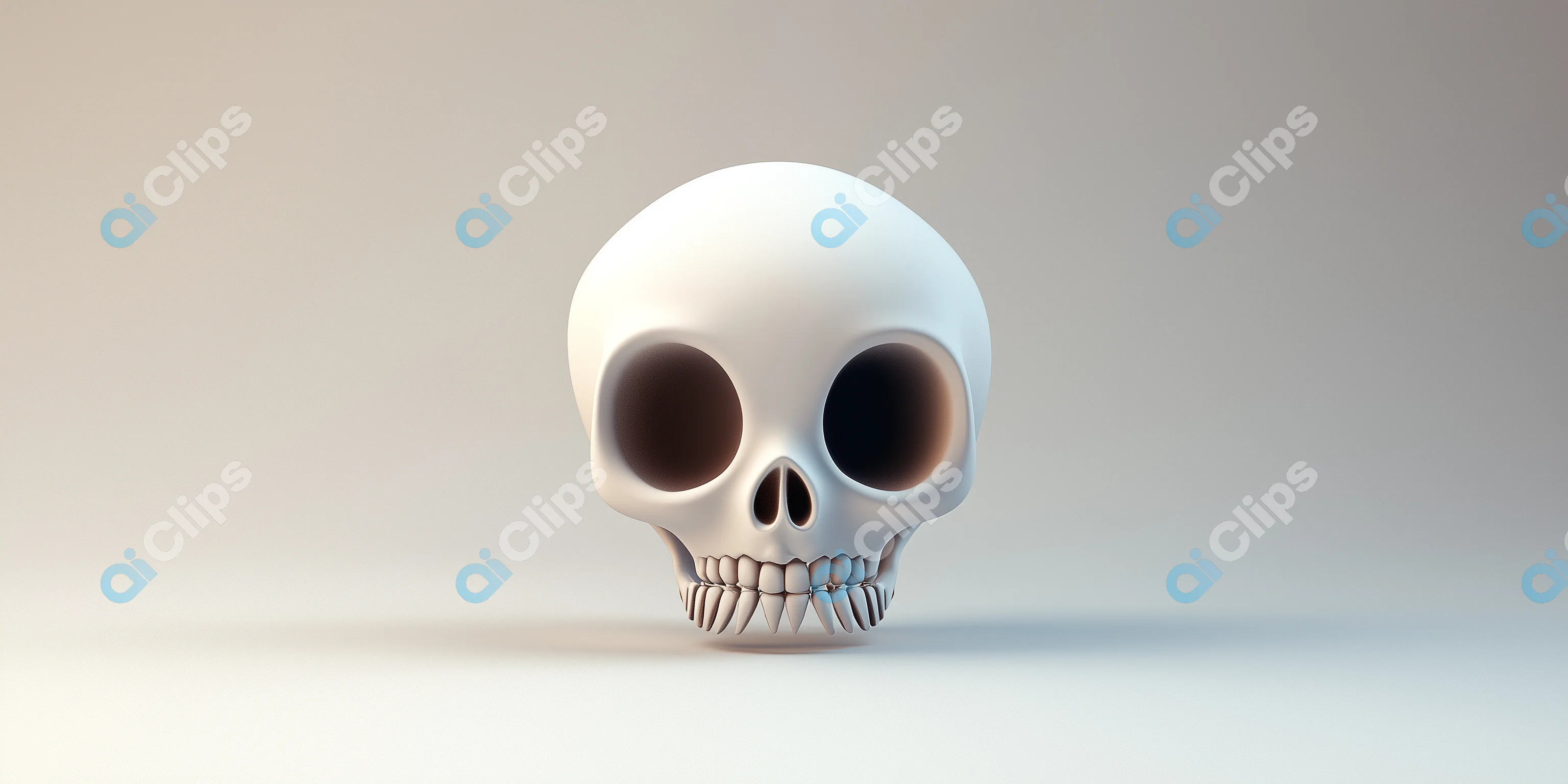 Cute Cartoon Skull Render