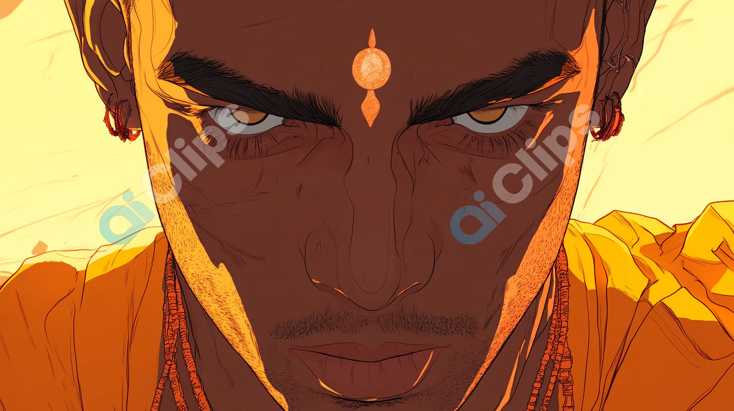 Intense Gaze Illustration