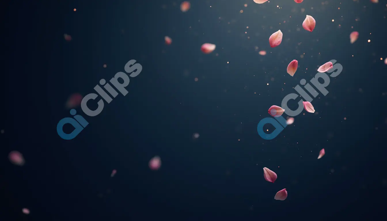 Falling Petals on Dark Background