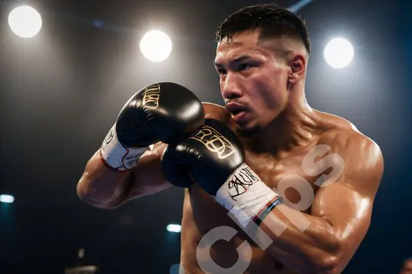 Focused Boxer in the Ring