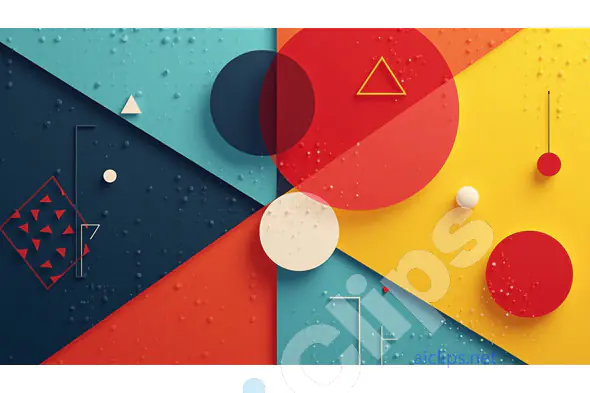 Abstract Geometric 3D Art Background