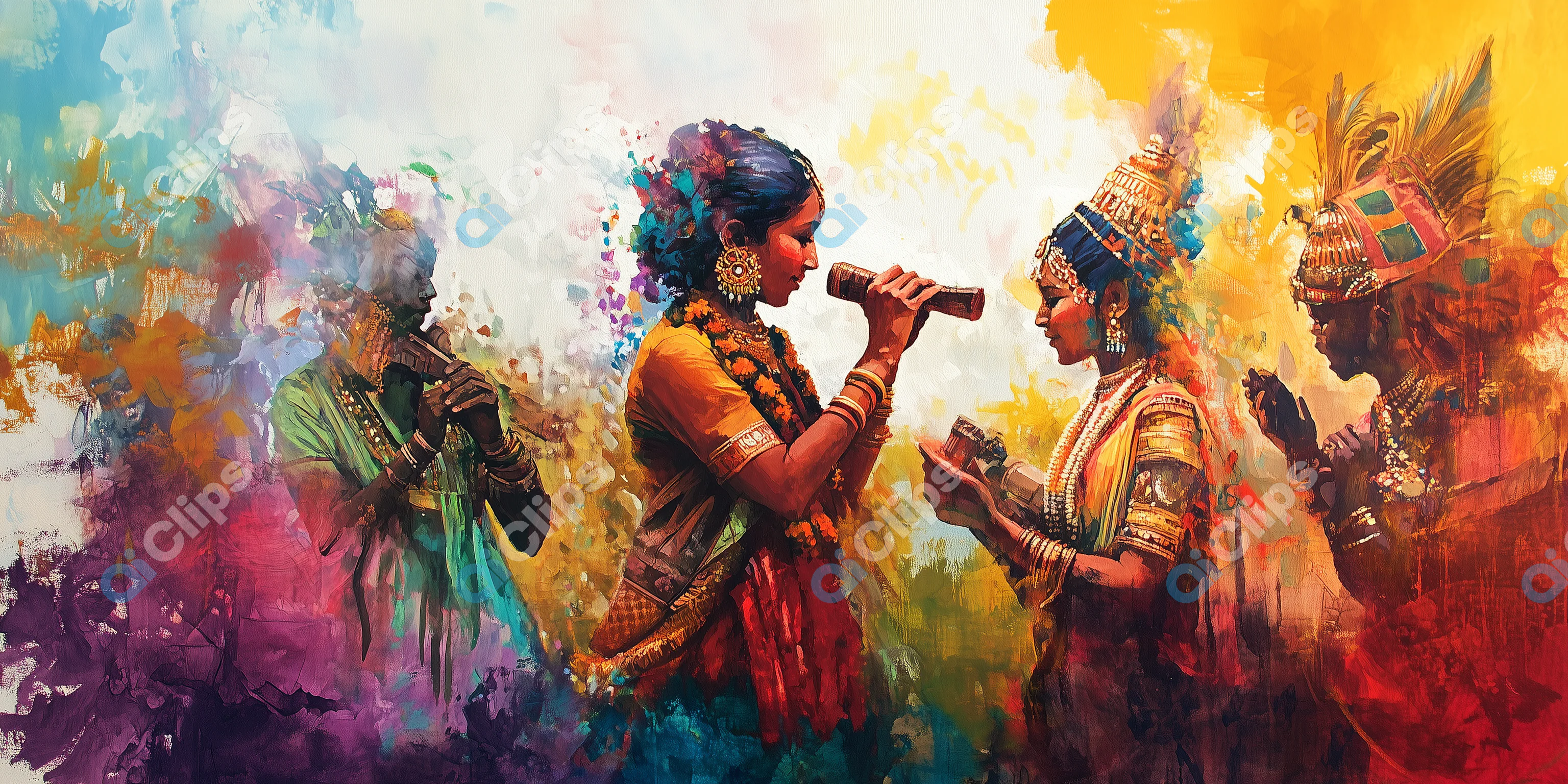 Colorful Traditional Ceremony Art